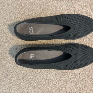 Eileen Fisher Women's gray Mesh Flats